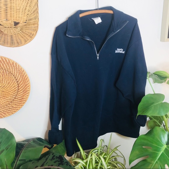 Sport’s Illustrated Quarter Zip Navy Pullover - Picture 5 of 7